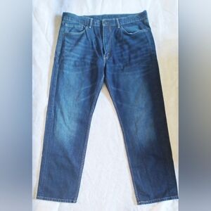 Men's cotton 505 Levi Strauss denim blue jeans